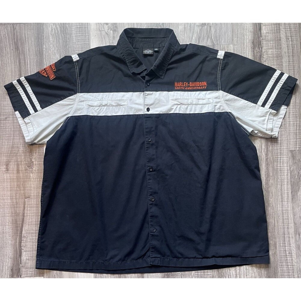 Harley-Davidson 2023 120th Anniversary Limited Ed. Racing Button Shirt Mens 4XL